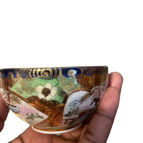 Vintage Japanese Chocolate Cup Geisha Girl Teacup and Saucer Bone China Japan - Picture 16 of 16